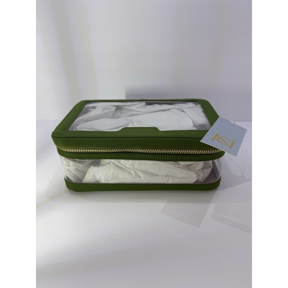 Neely & Chloe Large Stackable Vanity Case – Olive Green Travel Organizer